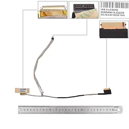 Шлейф матриці для HP Probook 430 435 G3 (Без сенсора, 30Pin, DD0X61LC020, DD0X61LC000, 826373-001)