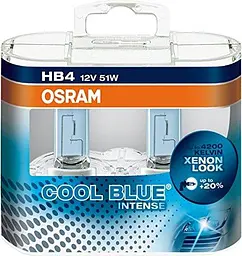 Автолампа галогенна Osram Original Line +20% 12V HB4 51W 4200K 2 шт (9006 CBI-BOX)