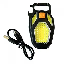 Ліхтар брелок Multitool LL-203-COB COB діод 3 світлодіоди 6 режимів USB Type-C магніт карабін