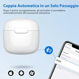 Навушники Bluetooth, Bluetooth 5.3 HD Стерео навушники-вкладки-вкладки 46H Сенсорна функція IPX6 Водонепроникні навушники - мініатюра 3