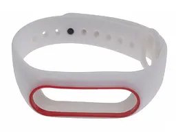 Силіконовий ремінець Primo для фітнес-браслета Xiaomi Mi Band 2 White-Red - мініатюра 3