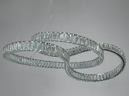 Стильна підвісна LED-люстра з кришталем Diasha D8816/800CH, 93W, пульт, 60×85 см - мініатюра 5