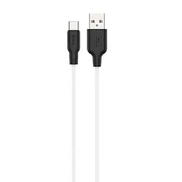 Дата кабель Hoco X21 Plus Silicone Type-C Cable (1m) Чорний / Білий