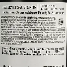 Вино La Bonne Journee Cabernet Sauvignon IGP Atlantique червоне сухе 0.75 л - мініатюра 5