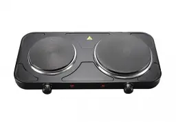 Настільна плита Eisen EHP-258B Black, 2500W (1500+1000), 2 конфорки 18,5 та 15,5см, чавун, 5 режимів температури, термостат від перегрівання - мініатюра 2