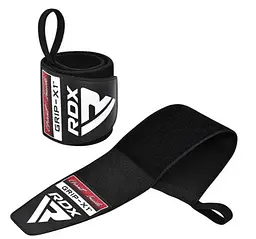 Бинти для зап'ясть (кистьові бинти) RDX W3 Gym Wrist Wraps Full Black (WAH-W3FB) - мініатюра 2