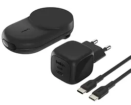 Зарядний пристрій Belkin UltraCharge 2-in-1 Foldable Magnetic Charging 25Вт, чорний (WIZ039KQBK) - мініатюра 2