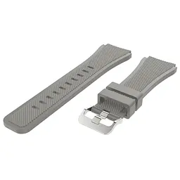 Силіконовий ремінець Watchbands для Samsung Gear S3 Samsung Galaxy Watch 46mm Silver - сірий (WB001GREY) - мініатюра 2