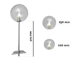 Люстра стельова LED Levistella 761LLP01-6 CR+CL, 6 ламп G9, хром, прозоре скло, сучасний стиль - мініатюра 3