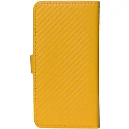 Чохол-книжка Toto Book Carbon Fiber Universal Cover 5.5-5.7" Yellow - мініатюра 2