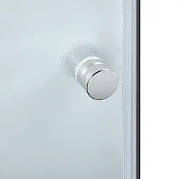 Душова кабіна Latwa SC90x90.SAT.MID.FR полукругла, скло Frost 4 мм + Душовий піддон KAPIELKA ST90x90x26, з панеллю Lidz, Універсальна, хром матовий, глубокий более 20 см - мініатюра 5