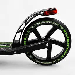 Самокат Best Scooter 57х14х80-98.5 см Чорно-зелений 000231603 - мініатюра 5
