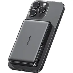 Зовнішній акумулятор Acefast M17 Magnetic Wireless 10000mAh 22.5W QI 15W з підставкою чорний ніжкою - мініатюра 5