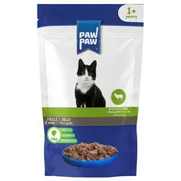 Вологий корм Pawpaw для дорослих котів ягня в желе 85 г