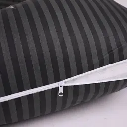 Подушка для вагітних та відпочинку MirSon Г-подібна №5002 Color Line Stripe Black 140х40х20 см чорна (2200010969535) - мініатюра 3