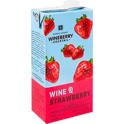 Напій винний WineBerry Wine & Strawberry винно-полуничний з соком рожеве напівсолодке 1 л - мініатюра 5
