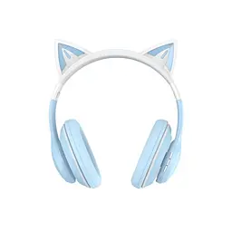 Навушники накладні XO BE38 Cats Ear Colourful Lights Headband Синій 6920680840281