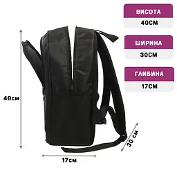 Рюкзак міський/шкільний 38×28см з принтом Лабубу/Labubu дитячий, підлітковий, спортивний (4154) - мініатюра 2