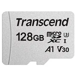 Карта пам'яті Transcend 128GB microSDXC UHS-I/U3 Class 10 300S A1 + SD-adapter (TS128GUSD300S-A) - мініатюра 2