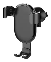 Автоутримувач для телефону ColorWay Metallic Gravity Holder, чорний (CW-CHG01-BK)