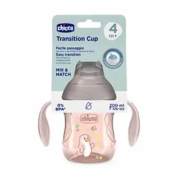 Поїльник з м'яким носиком Chicco Transition Cup 200 мл 4м+ рожевий (06911.15) - мініатюра 7