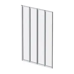 Шторка для ванни Am.Pm Like поворотно-складна 100x140 см хром матовий WU80BS-100-140CT, Універсальна, прозорий, хром матовий