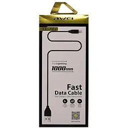 Кабель Awei CL-93 Lightning cable 1m Black - мініатюра 2