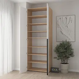 Шафа для одягу з полицями С-9.1 Дуб крафт/Білий Idea - мініатюра 2