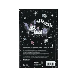 Блокнот Kite А6 Kuromi, тверда обкладинка, 80 аркушів, клітинка (HK24-199-1) - мініатюра 4
