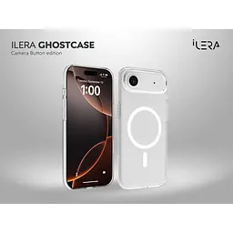 Чохол iLera GhostCase Camera Button with MagSafe для Apple iPhone Air Transparent (ILGCAClCaBk17Air) [150398] - мініатюра 7