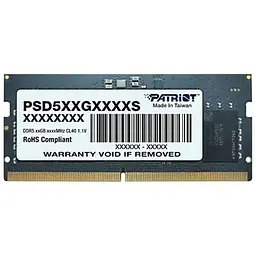 Модуль пам'яті для ноутбука SoDIMM DDR5 8GB 5600 MHz Patriot (PSD58G560041S)