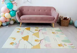 Дитячий двосторонній складний килимок Poppet Стікери та Казковий політ, 200x180x1 см (PP010-200) - мініатюра 10