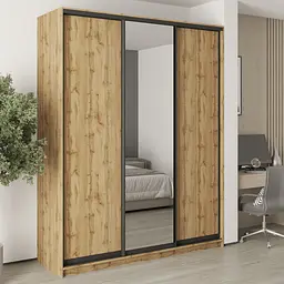 Шафа-купе тридверна MebelStar Комбо BG 2ДСП/Дзеркало 190x45x240 см Дуб тахо (MBS-9749)