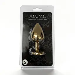 Анальная пробка с камнем в форме сердца ALUME, S - миниатюра 2