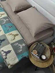 Комплект постільної білизни Ecotton полуторний 29345-3 Оленi на зеленому (24286) - мініатюра 14