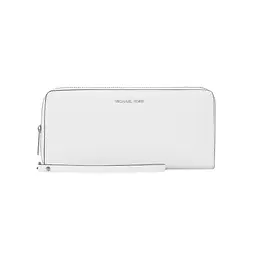 Жіночий шкіряний гаманець MICHAEL KORS Large Continental, білий, з ручкою