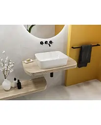 Умивальник накладний Lavita Luneza Grande 51x41 см кераміка білий (5900378301585) - мініатюра 2