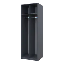 Роздягальня Doros 2-х секційна Графіт 2 ДСП 60х52х180 (40512886) - мініатюра 2