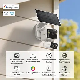 Комплект камери TP-Link розумної бездротової TAPO C645D KIT 2K QHD та сонячної панелі - мініатюра 5