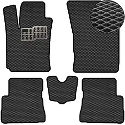 Килимки у салон EVA для Hyundai Getz 2005-2008 з підп'ятником Черні-Чорний кант 5 шт