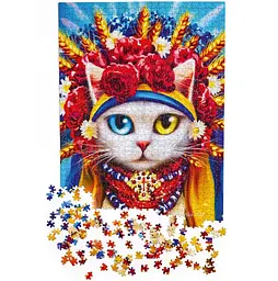 Пазли De.tail Біла кішка у вінку, 1000 елементів (DT1000-06) - мініатюра 2