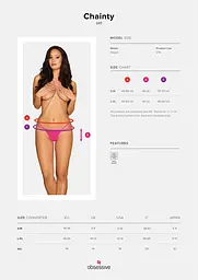 Трусики Obsessive Lolitte Chainty L/XL рожевий - мініатюра 7