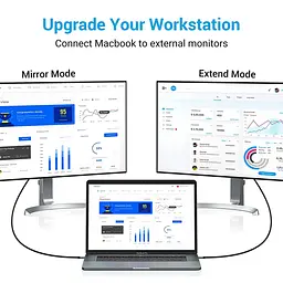 Кабель USB 3.1 Type-C M - HDMI M, 2.0m v.2.0 4K 60Hz Aluminum Alloy Type чорний Vention - мініатюра 4