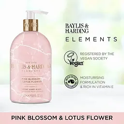 Рідке мило для рук Baylis & Harding Elements Pink Blossom & Lotus Flower 500 мл - мініатюра 3