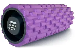 Масажний ролик EasyFit Grid Roller 33 см v.1.1 міцний масажер (фіолетовий) - мініатюра 1