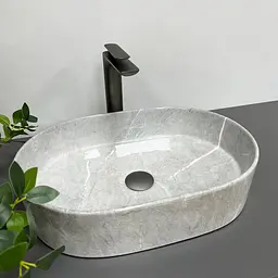 Умивальник VBI Verona 50 gray stone накладний VBI-011310, Сірий - мініатюра 2