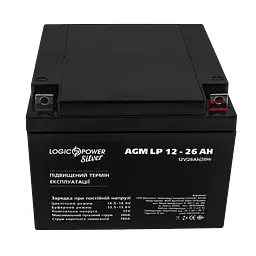 Акумулятор AGM LP 12V - 26 Ah Silver - мініатюра 2