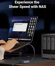 Перехідник USB 3.0 Type-A --> Ethernet RJ45 2.5Gb CM648 Ugreen чорний - мініатюра 3