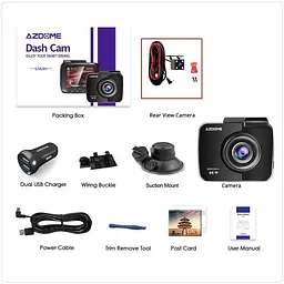 Автомобільний відеореєстратор AZDOME 4K Dash Cam GS63H - мініатюра 7