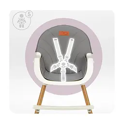 Стілець для годування MoMi Reki 2в1 Grey (KRKA00034) - мініатюра 7